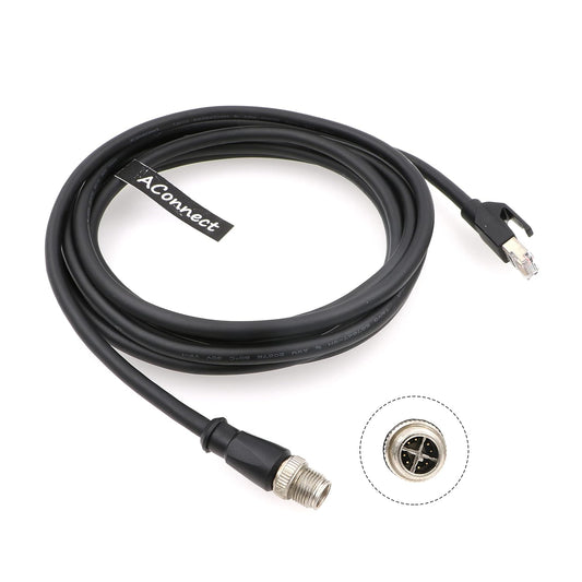 M12-RJ45-XCode Ethernet Cable for Cognex Industrial Cameras