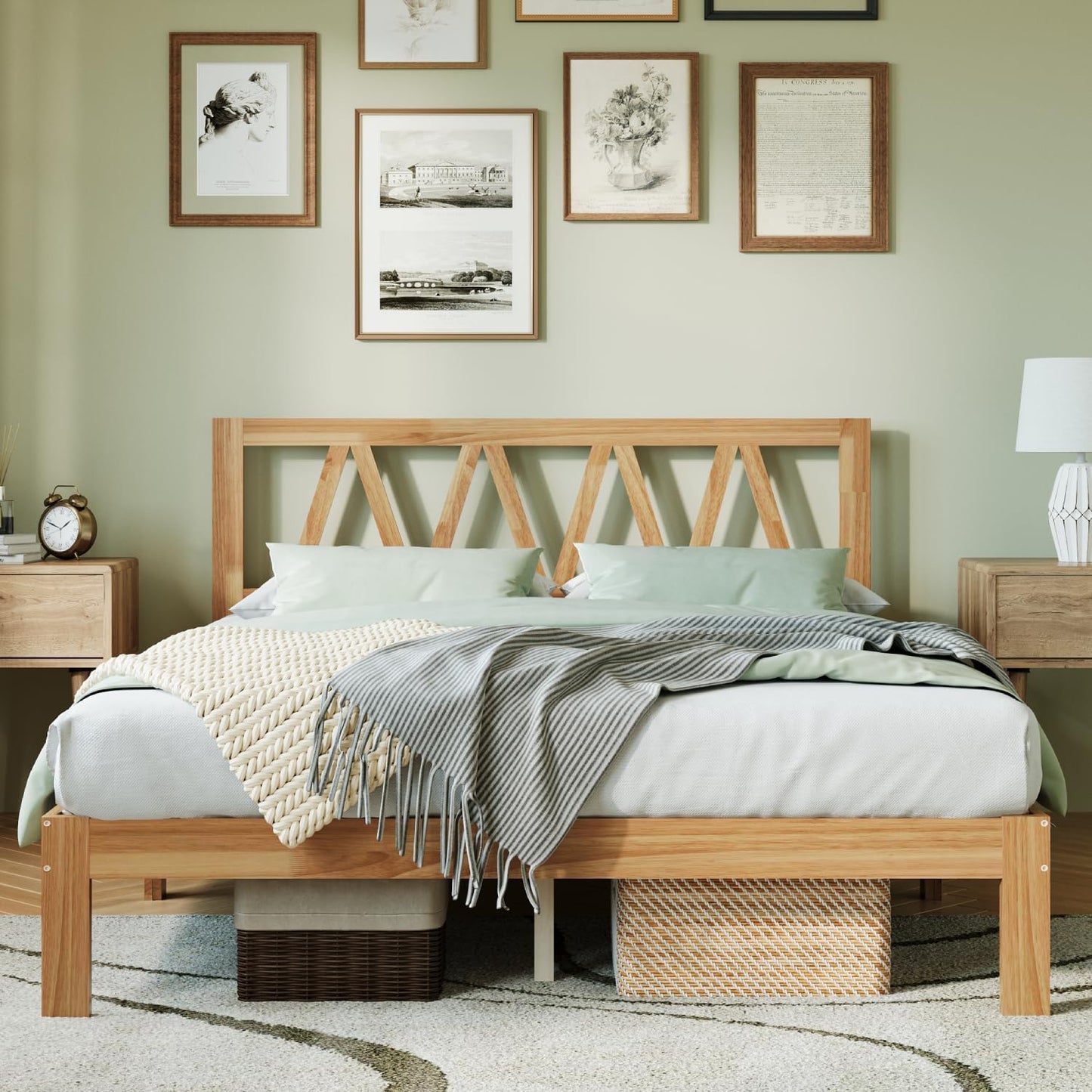 Novilla Queen Bed Frame with Headboard for Stylish Bedrooms