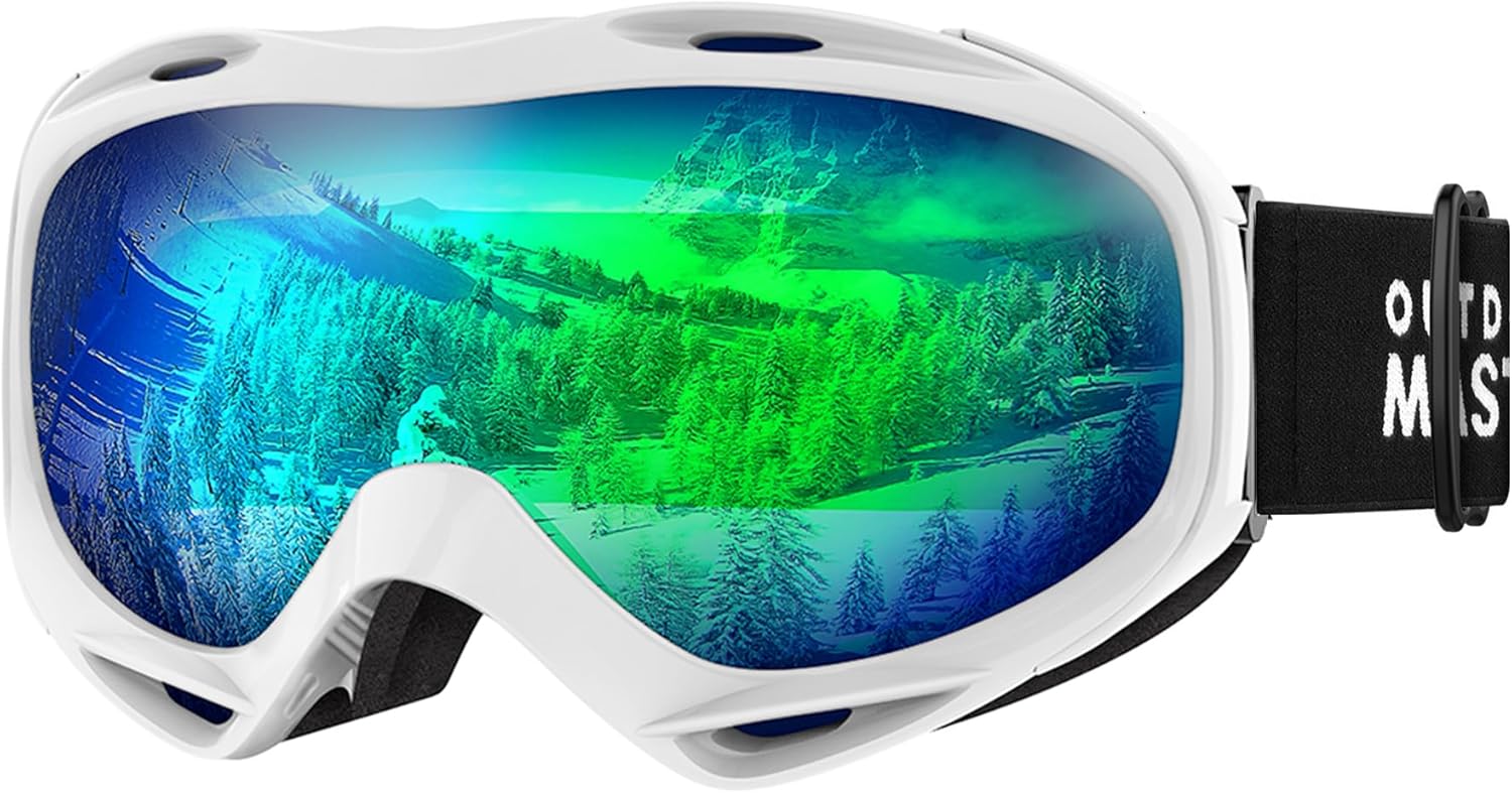 OutdoorMaster OTG Ski Goggles for Men, Women & Youth - UV Protection