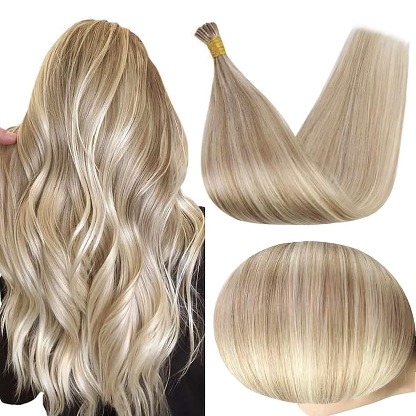 Full Shine Itip Human Hair Extensions 22 Inch Long Straight Hair
