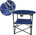 Foldable Camping Table - Portable 2 Tier w/ Cup Holders