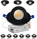 Adetu 4 in 5CCT Gimbal Black Recessed Lights - Adjustable Directional