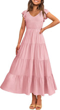PRETTYGARDEN Women's Summer Flowy Maxi Dress - Comfortable Smocked 20
