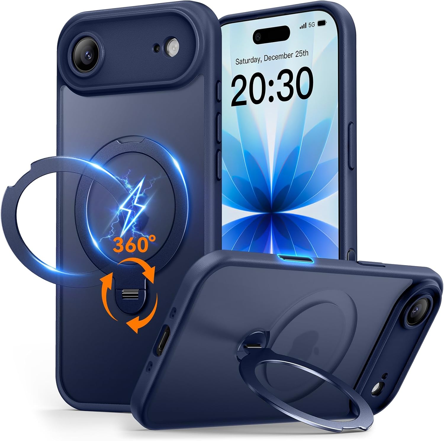 iPhone Air Case with 360 Spin Magnetic Stand and Camera Control