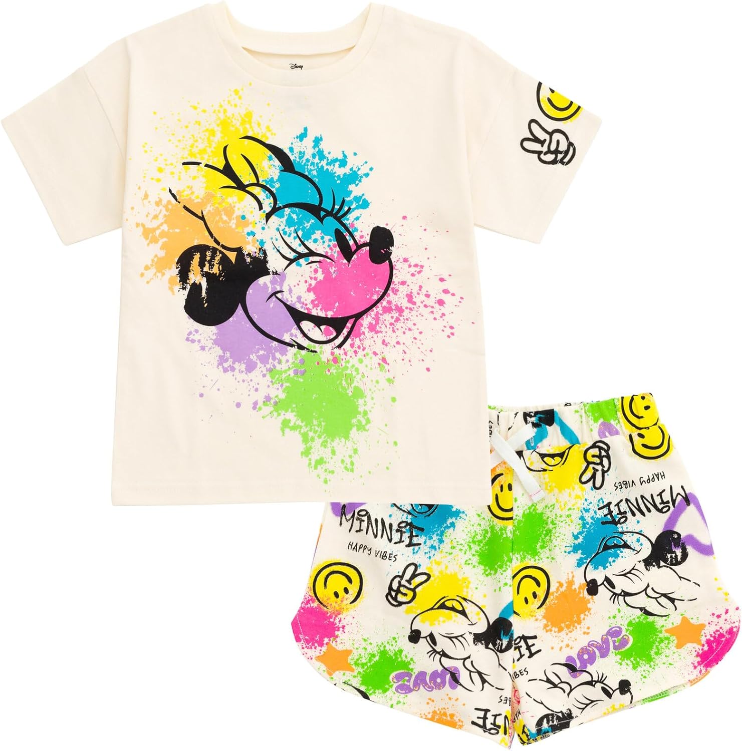 Disney Junior Floral T-Shirt and Shorts Set for Kids Sizes