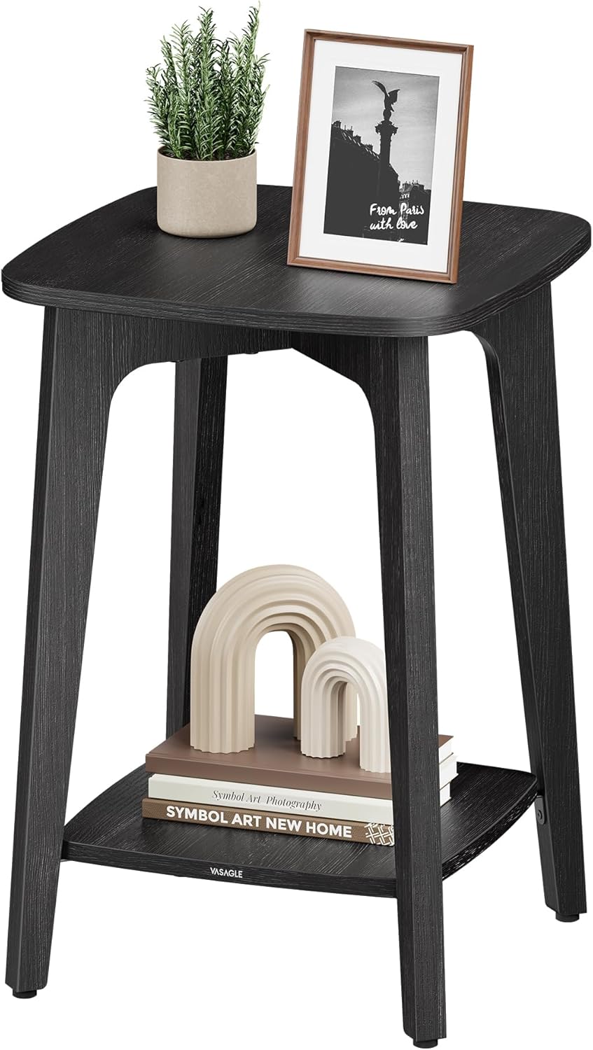 VASAGLE MAEZO Collection 2-Tier Small Square End Table