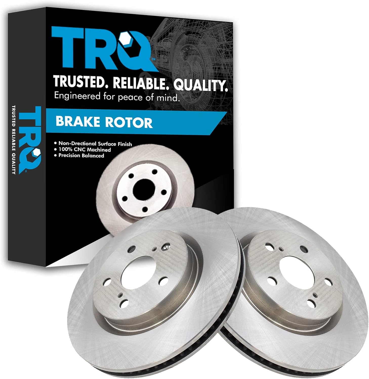 TRQ Front Brake Rotors Set for Lexus and Toyota Vehicles