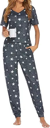 Ekouaer Pajamas Set Womens 2 Piece Lounge Set for Comfort