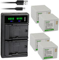 Kastar 4-Pack Battery and LTD2 USB Charger Compatible with Arlo A-2