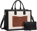 LOVEVOOK Laptop Tote Bag for Women, Vintage Leather Work Bag