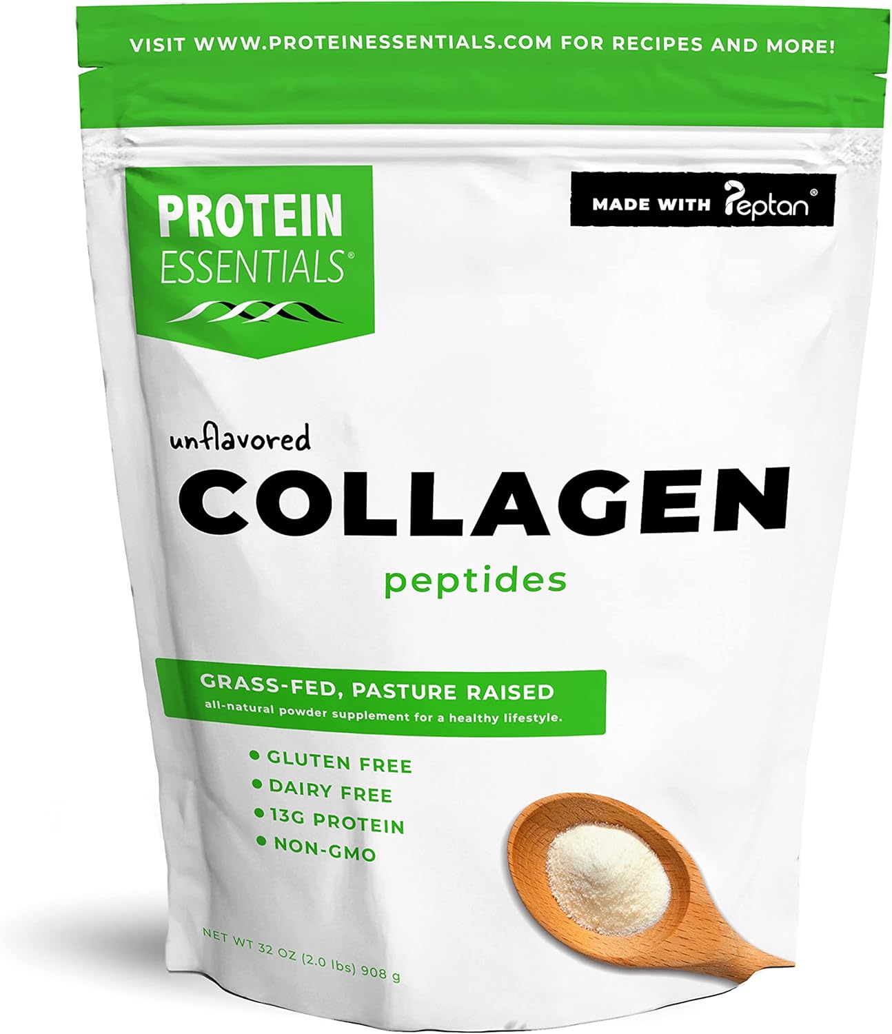 Collagen Peptides Powder for Paleo & Keto Diets, 32oz Size