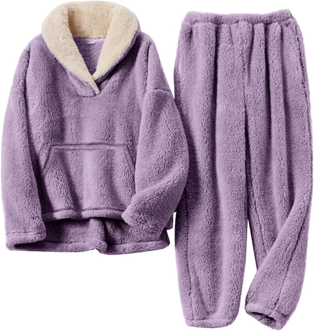COZYPOIN Women's Fluffy Pajamas Set for Ultimate Comfort