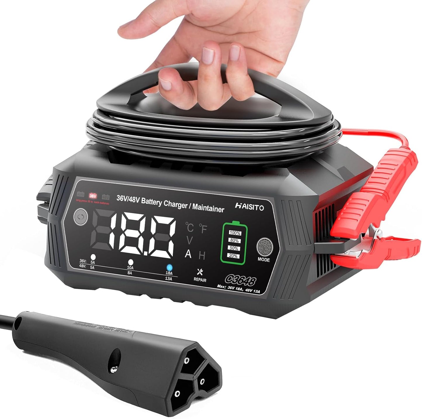 Hiyiton Golf Cart Charger, Fast Charging 48V + 36V
