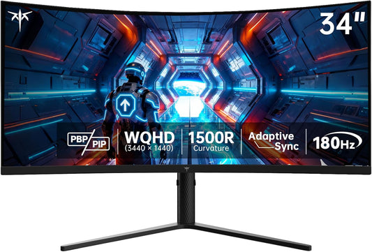 KTC 34 Inch UWQHD Curved Gaming Monitor for Immersive Gaming