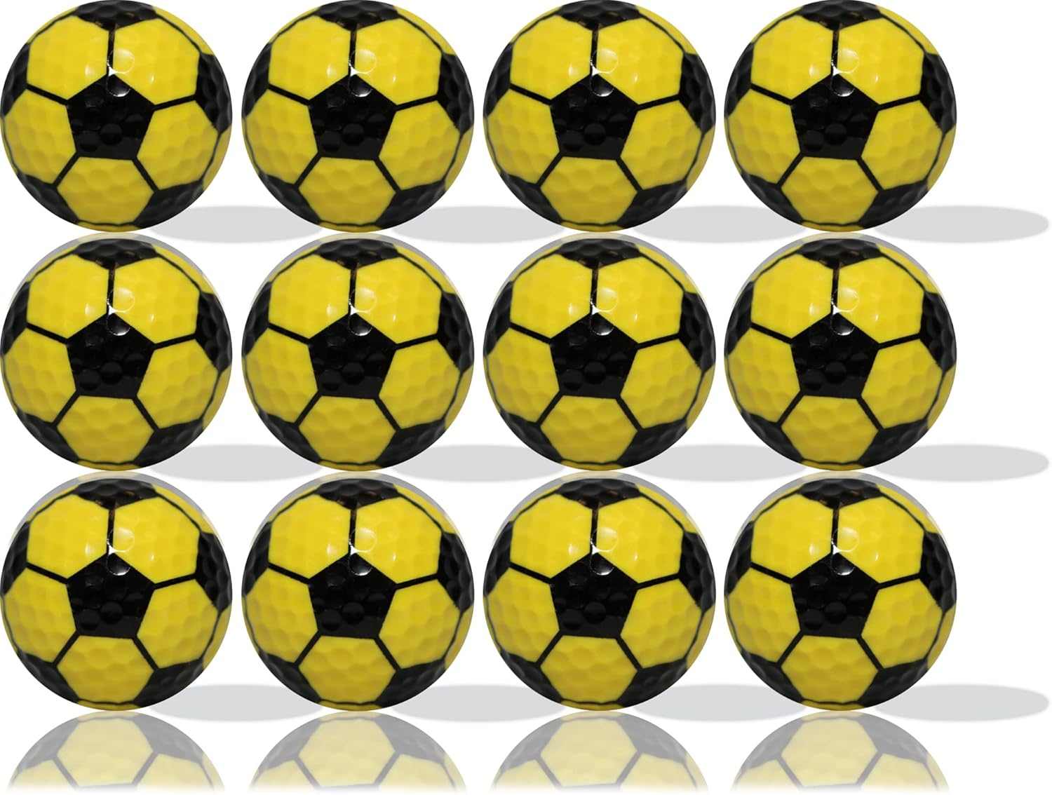 Sport in Style: Yellow Soccer Ball Golf Balls!