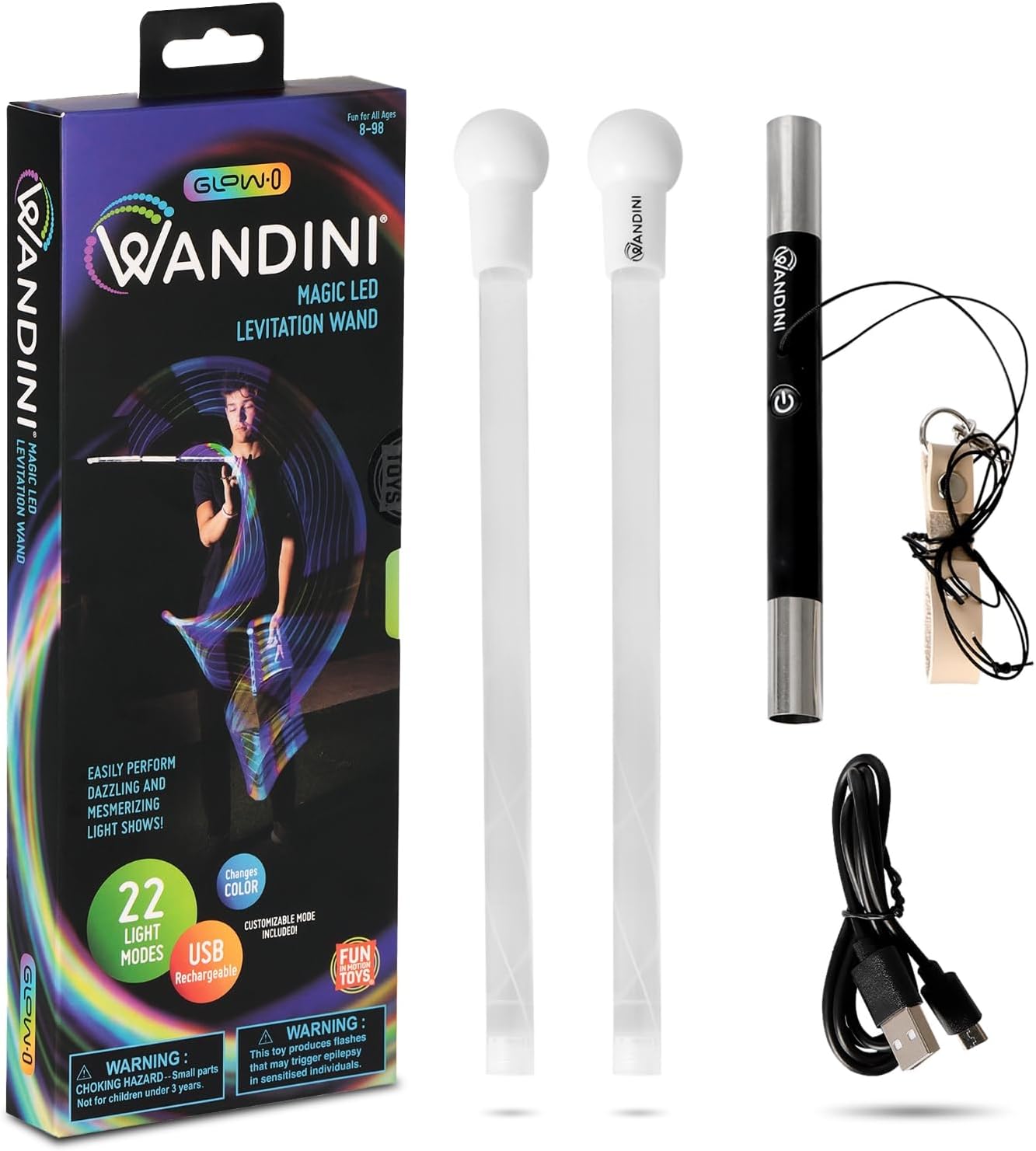 Wandini Glow.0 Magic Wand - Collapsible LED Levitation Wand