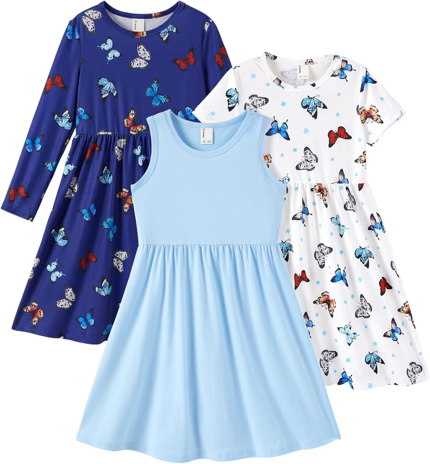 Toddler Girl Floral Skater Dresses 3-Pack for All Occasions