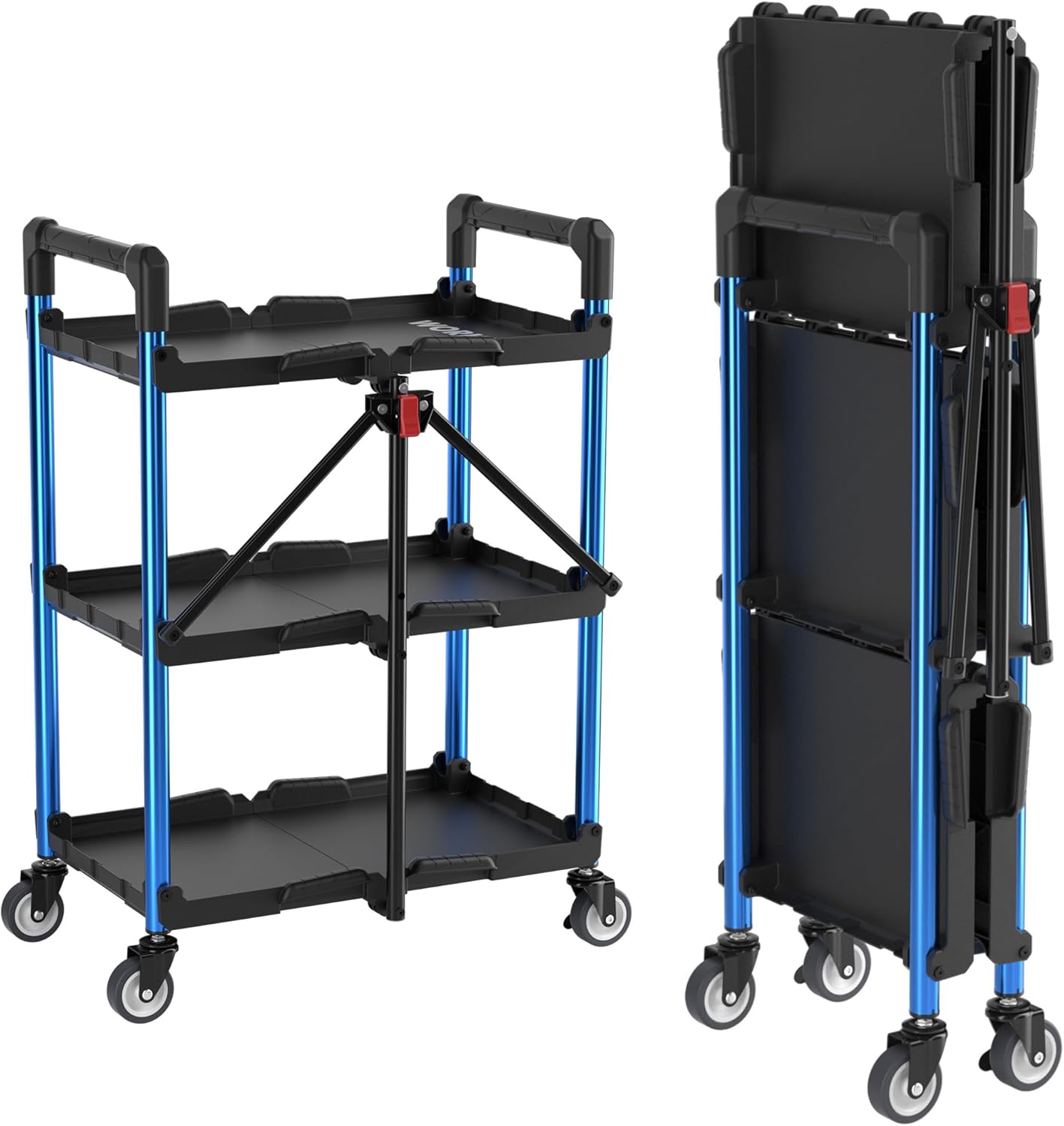 Portable 3-Tier Service Cart - 210 LBS Capacity