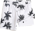 2 in 1 Mens Swim Trunks 7 in Board Shorts - Built-In Compression Liner