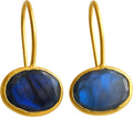 Citrine Gold Plated Sterling Silver Drop Earrings - Radiant Everyday