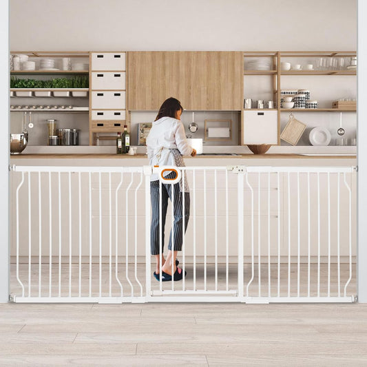 Extra Wide Adjustable Baby Gate - No Drilling Needed!