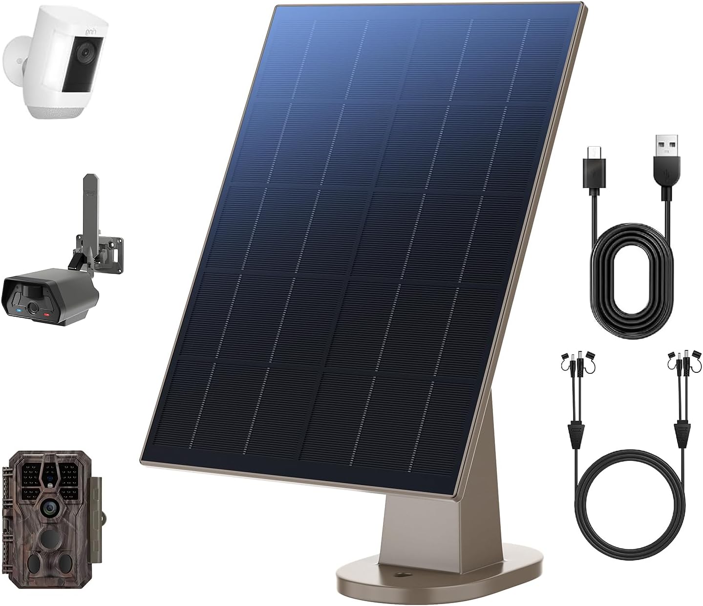 8W Solar Panel for Trail Camera with 72Wh Battery Power