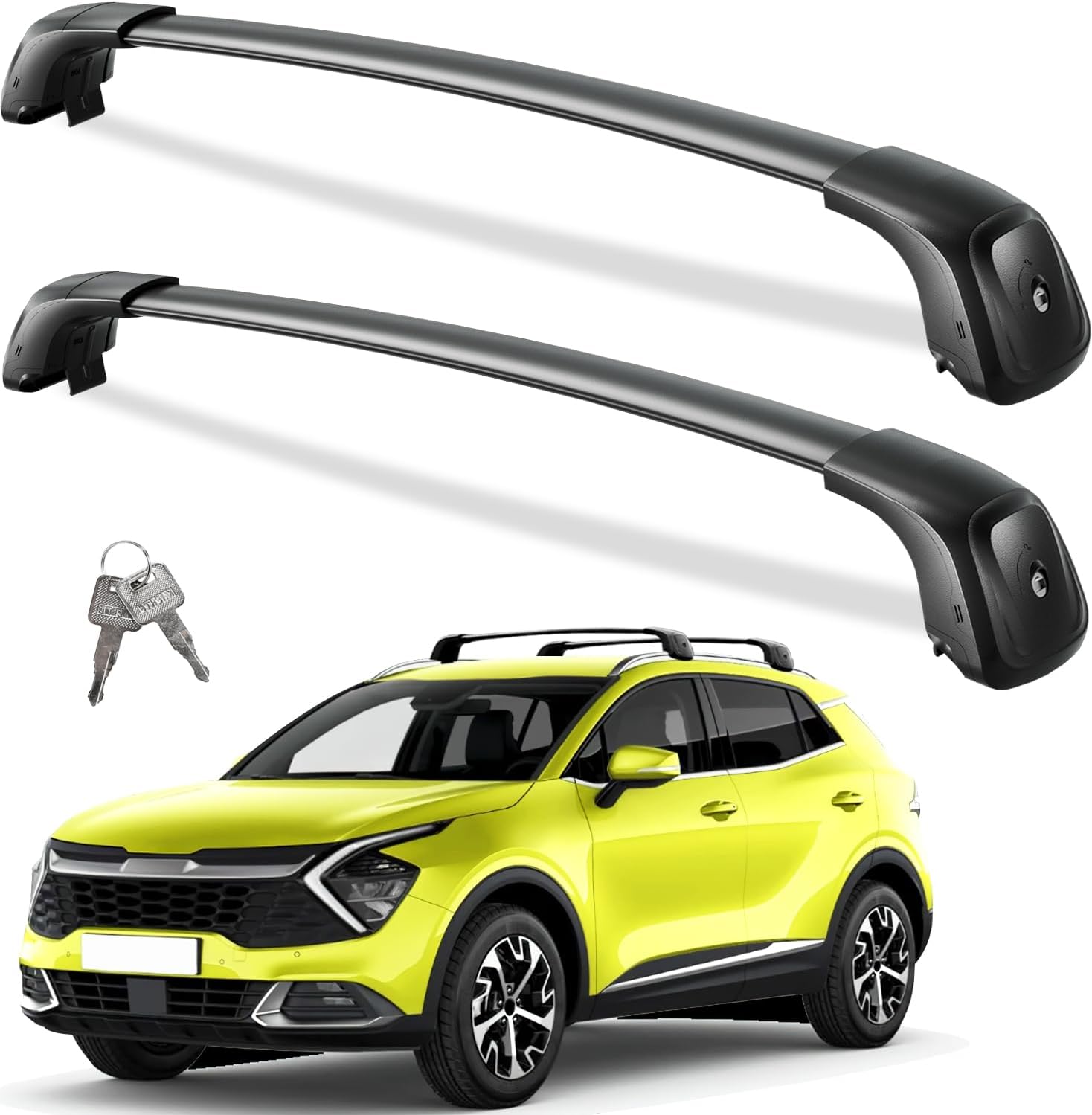 Lockable Roof Rack Cross Bars for 2023 2024 2025 Kia Sportage