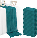 Teal Cheesecloth Table Runner 20 Pack 10ft - Rustic Boho Event Decor