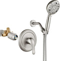 Shower Faucet Set Rain Shower Head System with Handheld - Brushed
