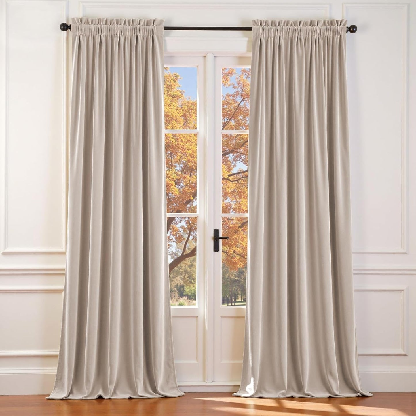 Lazzzy Velvet Curtains for Bedroom Living Room Privacy Decor