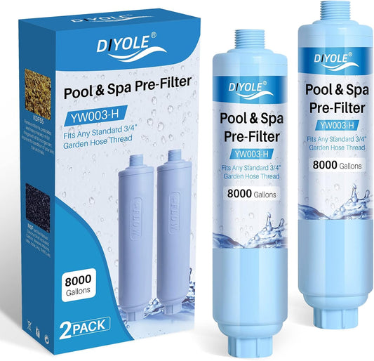 Garden Hose Filter for Hot Tub and Pool, Reduces Chlorine Odors