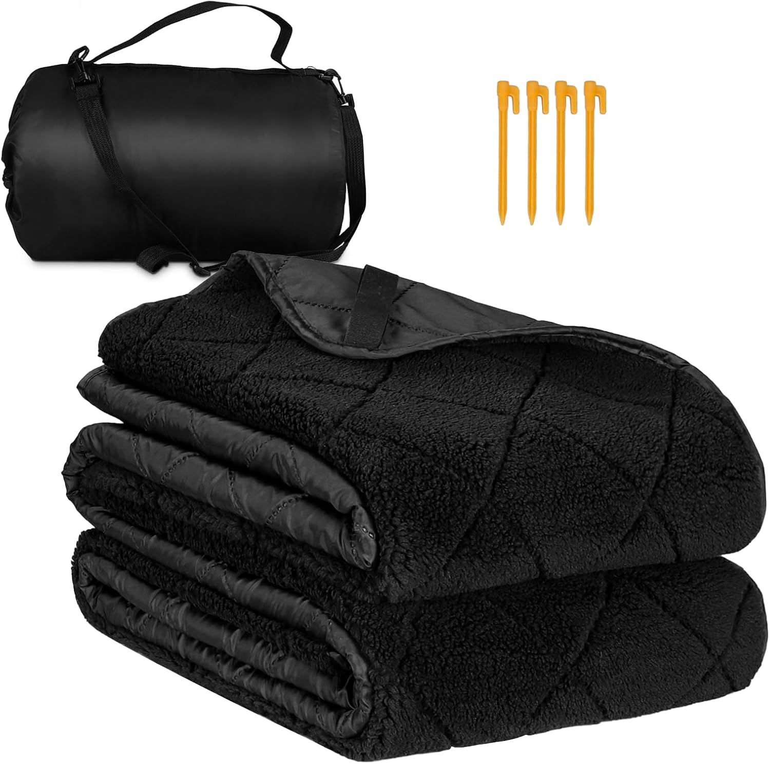 Northroad Waterproof Camping Blanket with Sherpa Lining for Comfort