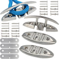316 Stainless Steel Boat Folding Cleats 6 in Flip Up Dock Cleat - Low