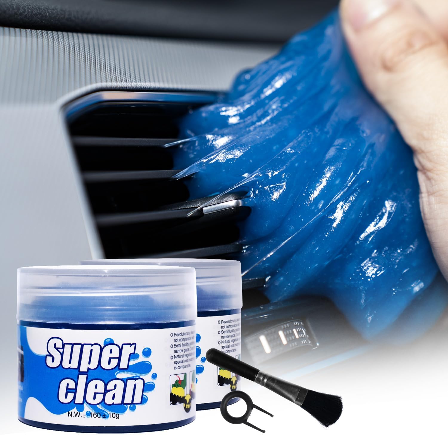 Car Cleaning Gel 2 Pack - Ultimate Dust and Dirt Remover!