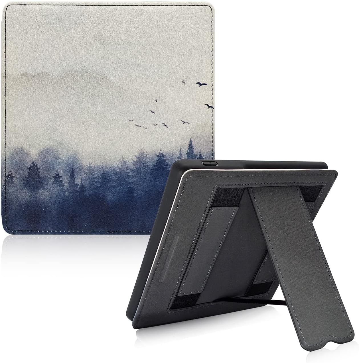 Stand Soft Case for 7 Inch Kindle Oasis with Double Hand Strap