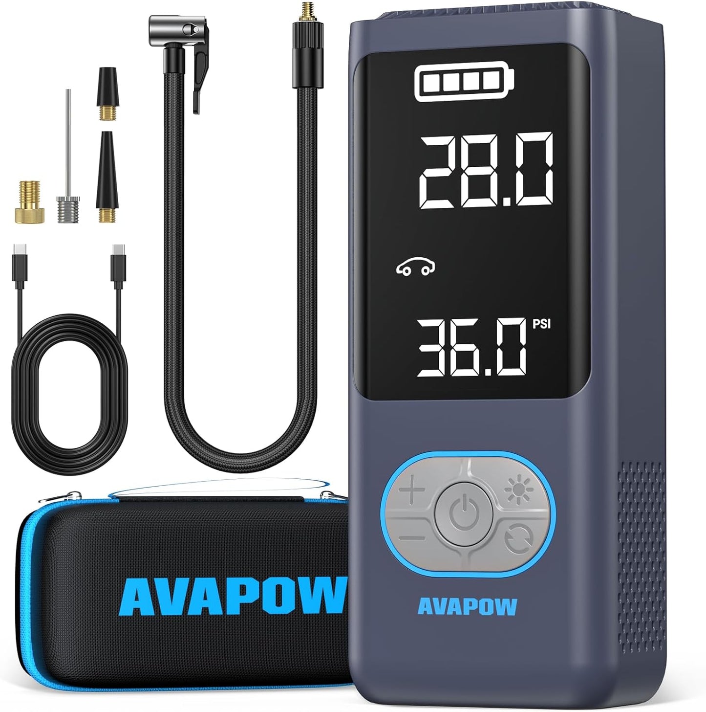AVAPOW AP18 Tire Inflator Portable Air Compressor for All Needs