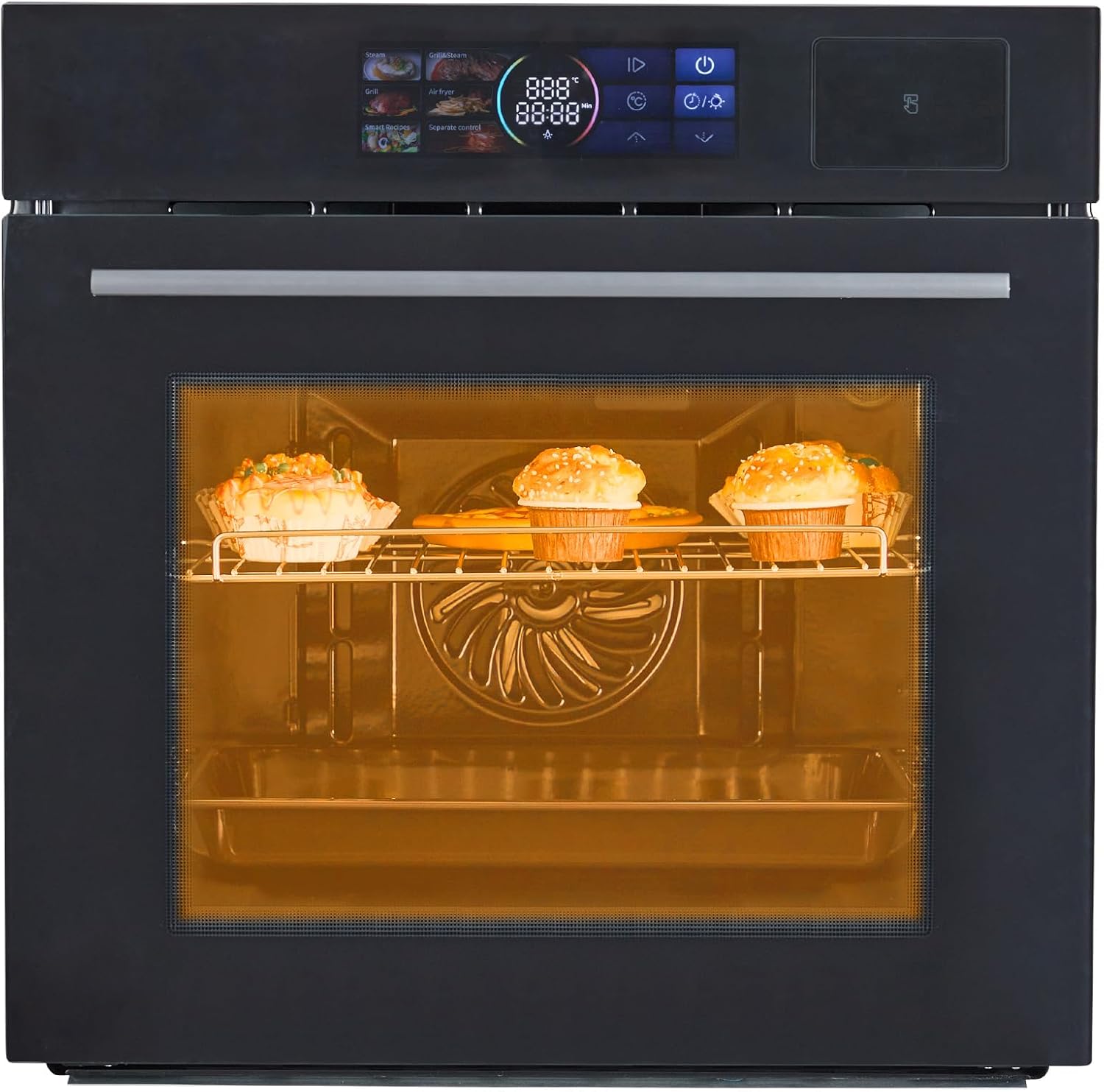 Single Wall Oven 24in with Steam Grill and Air Frying Mode