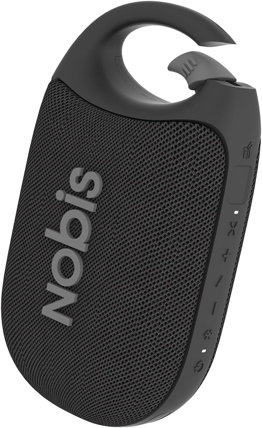NOBIS Clip N1 Portable Bluetooth Speaker - 24H Playtime, Waterproof, HD Sound
