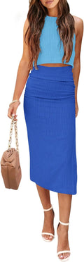 PRETTYGARDEN Women's 2 Piece Summer Outfits - Flattering Crewneck Set