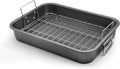 Large Roasting Pan With Rack 12 x 16 - Even Heat Roaster