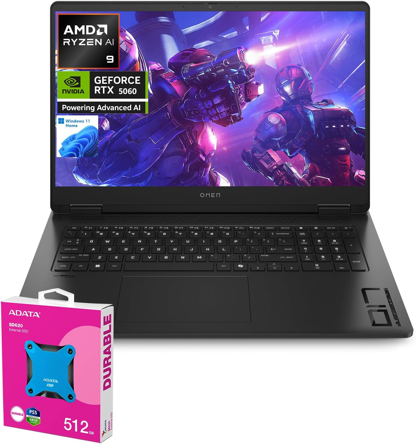 HP OMEN 17.3 RTX 5060 Gaming Laptop with 64GB DDR5 RAM