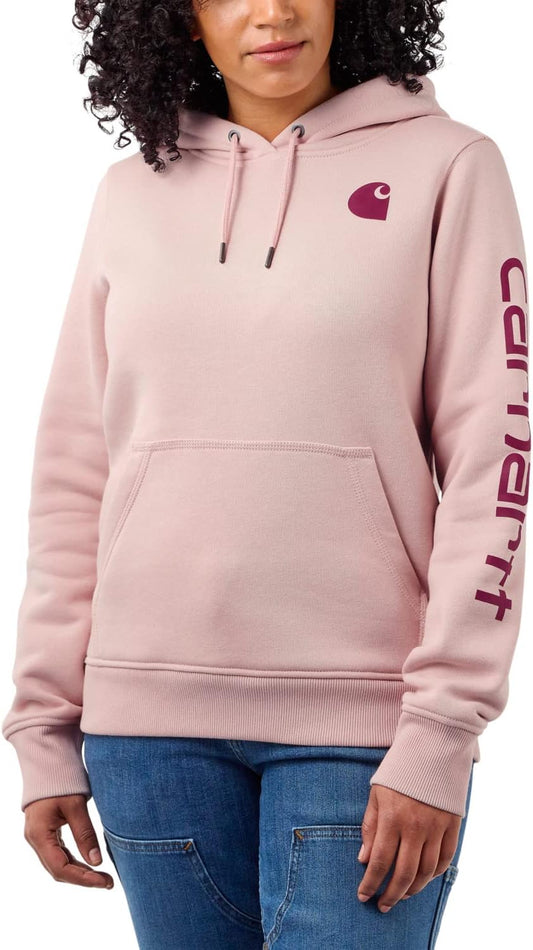 Women's Relaxed Fit Midweight Logo Sleeve Graphic Sweatshirt