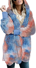 Dokotoo Womens Winter Long Sleeve Fuzzy Fleece Hooded Cardigan