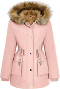 Women Winter Coats Fleece Lined Parka Jacket - Warm, Windproof Fit