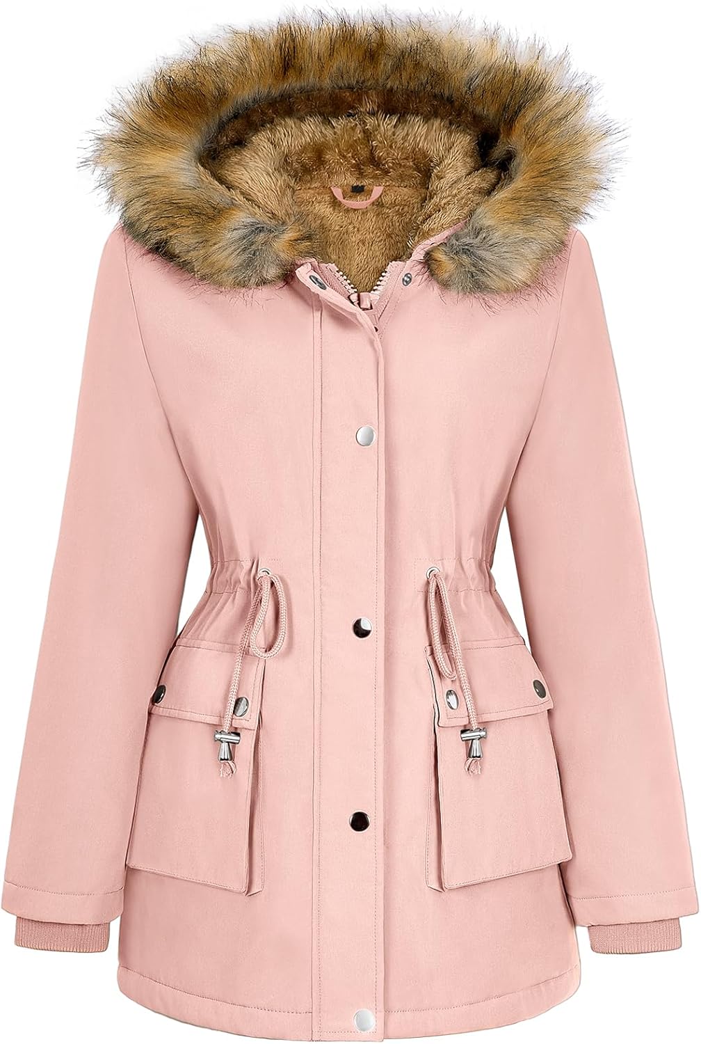 HEEKPEK Women Winter Coats Fleece Lined Parka Jackets Warm