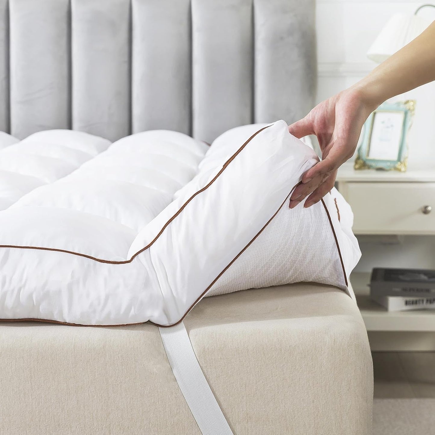WhatsBedding 3 Inch Memory Foam Mattress Topper for Full Size