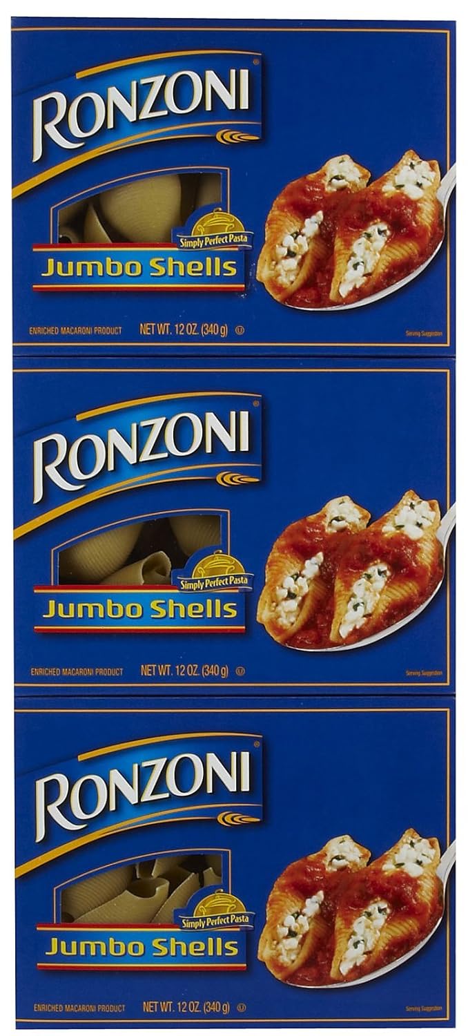Ronzoni Jumbo Shells for Stuffing, All Natural Pasta Delight