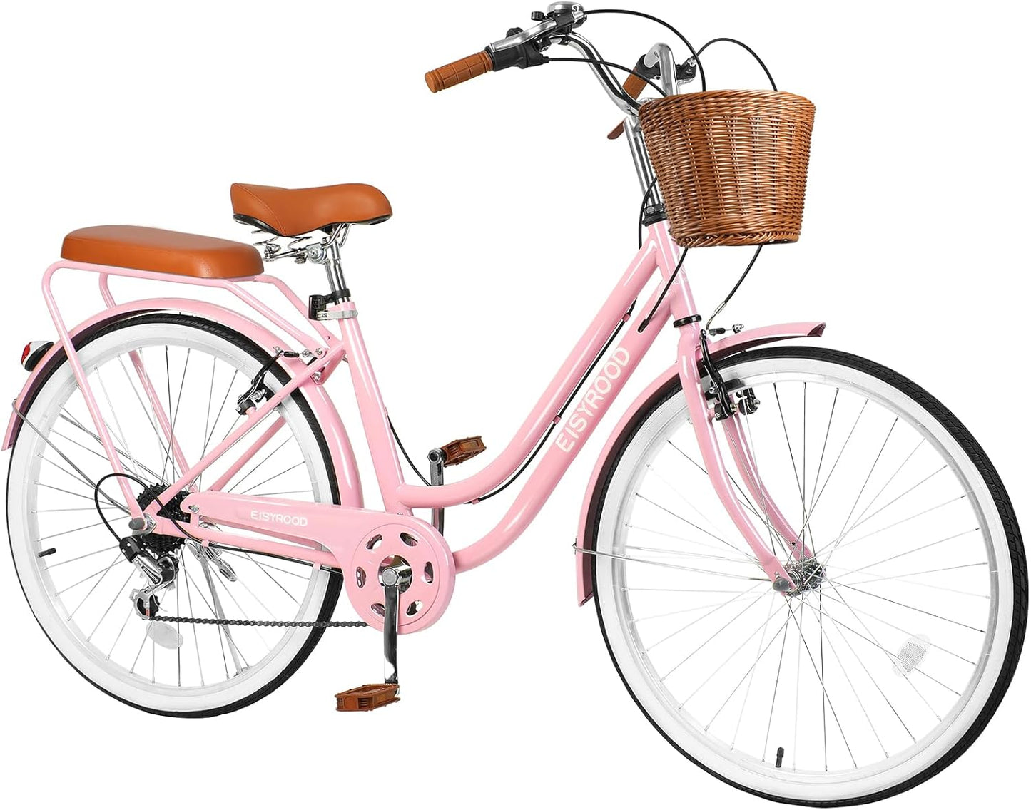 26 Inch Beach Cruiser Bike for Women with 7 Speed and Comfort