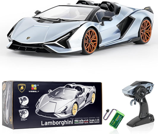 Officially Licensed Lamborghini RC Car - High Speed 1:16 Scale Model with LED Lights - Perfect Gift Idea