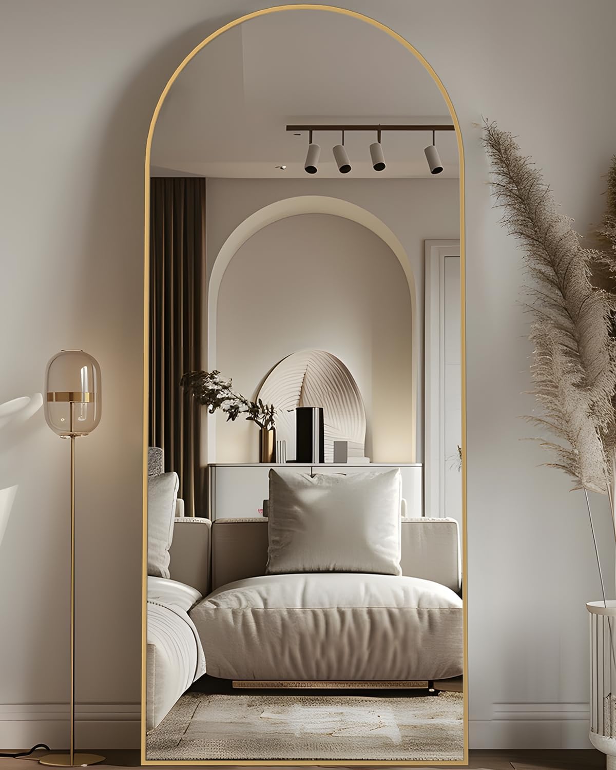 Full Length Mirror 58x18 Arched Floor Mirror for Any Room
